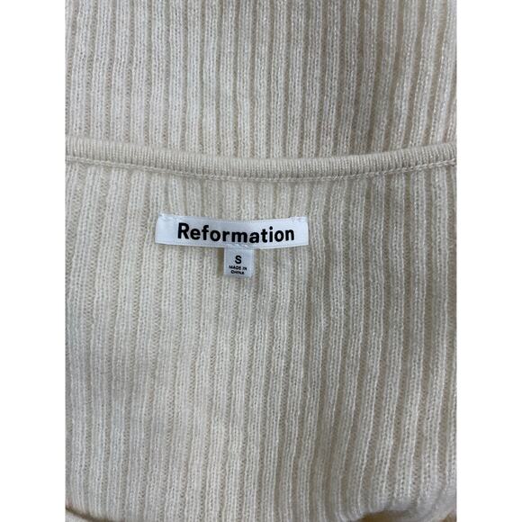 Reformation Ribbed Gossamer Emanuele Sweater Size S - Picture 4 of 5